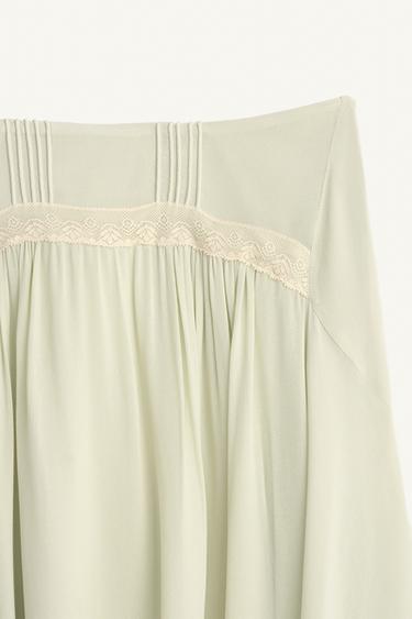 LIMITED EDITION LACE RUFFLE SKIRT - Light green by Zara - Image 5