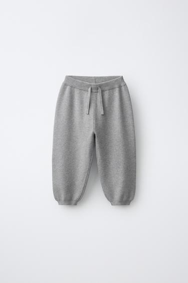 KNIT JOGGER TROUSERS - Grey marl by Zara