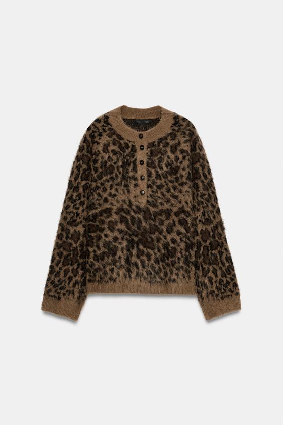 JERSEY PUNTO ESTAMPADO ANIMAL - Leopardo de Zara - Imagen 0
