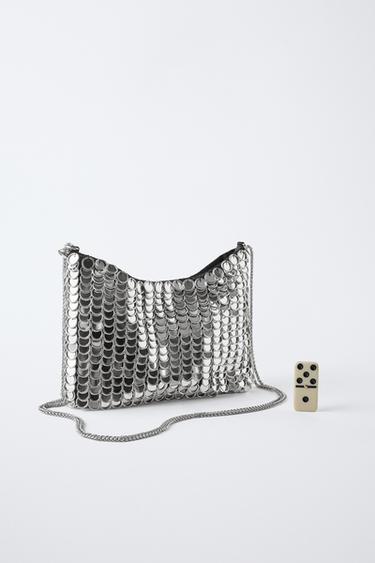METALLIC HANDBAG - Silver by Zara - Image 4