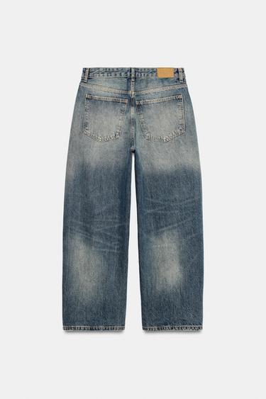 Zara TRF HIGH-WAIST BALLOON JEANS - Faded blue