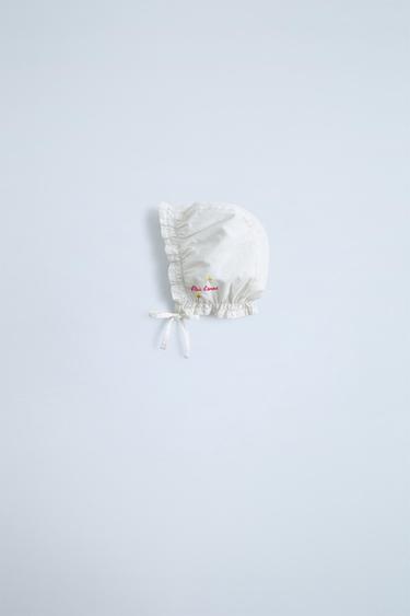 Zaras BRODERAD HÄTTA - Vit - Bild 0