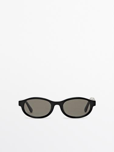 Zara Small round sunglasses - Black