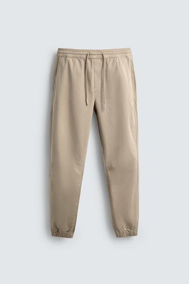 PANTALON STYLE JOGGING TAILLE SLIM FIT - Beige de Zara