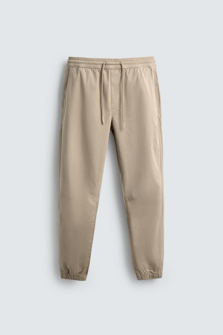 ZARA SLIM FIT JOGGER WAIST TROUSERS