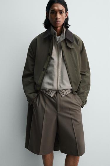 RELAXED FIT JORTS - Dark green by Zara - Image 4