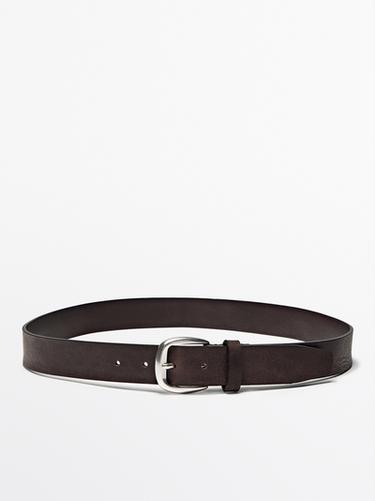 Cinturón piel napa - Marrón de Zara