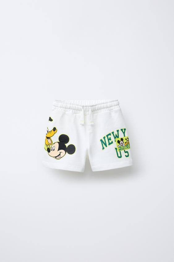BERMUDA DROIT À IMPRIMÉ MICKEY MOUSE © DISNEY - Écru de Zara - Image 0