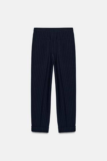 PANTALÓN RAYA DIPLOMÁTICA - Marino de Zara