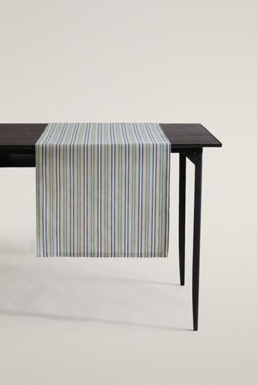 STRIPED TABLE RUNNER - Blue by Zara