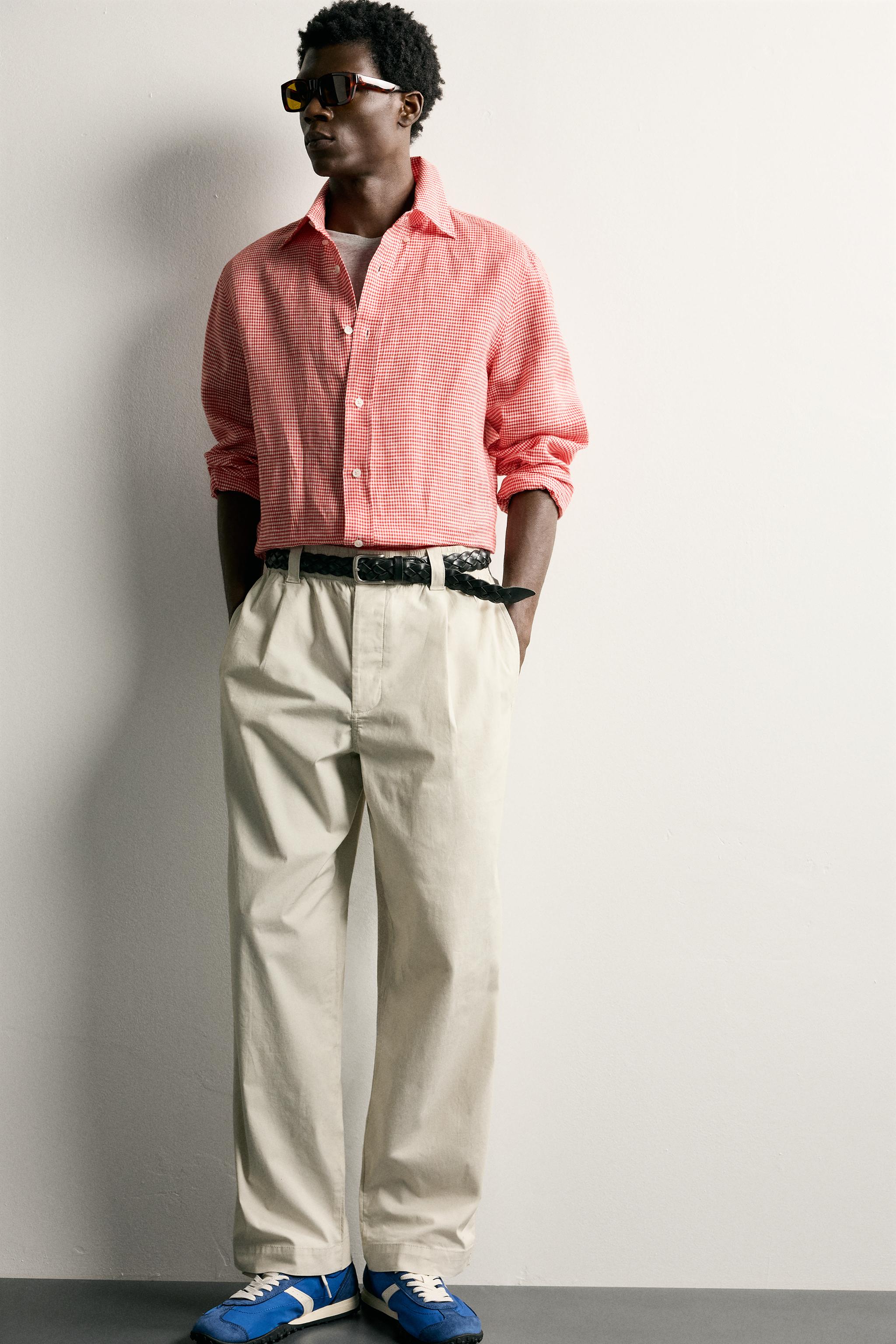 Zara PİLİLİ RELAXED FIT PANTOLON görsel 6