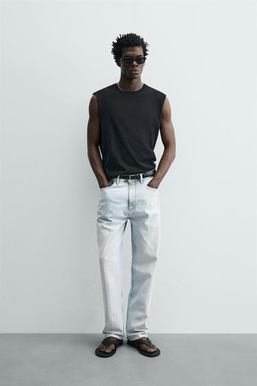 LIGHTWEIGHT RELAXED FIT TANK TOP - Black by Zara