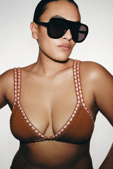TOP BIKINI CROCHET - Caramel de Zara - Image 1