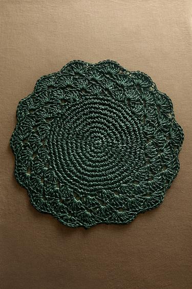 WOVEN PAPER CHRISTMAS PLACEMAT - Green by Zara