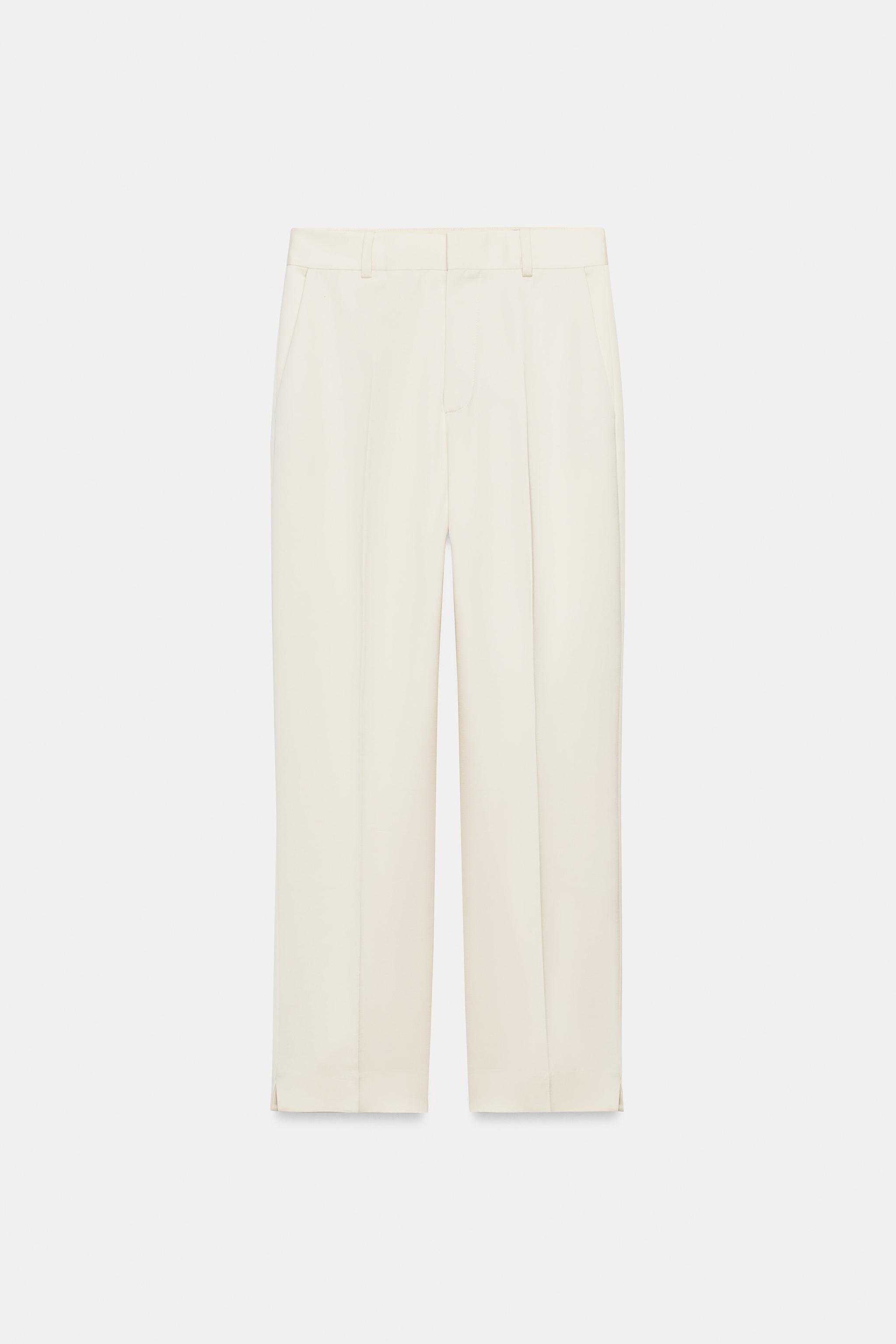 Женские брюки Zara ZW COLLECTION SATIN STRAIGHT-LEG TROUSERS — фото 4