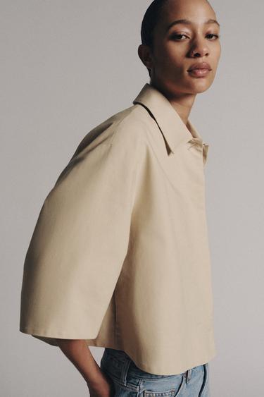 VESTE COURTE ZW COLLECTION - Beige de Zara - Image 4