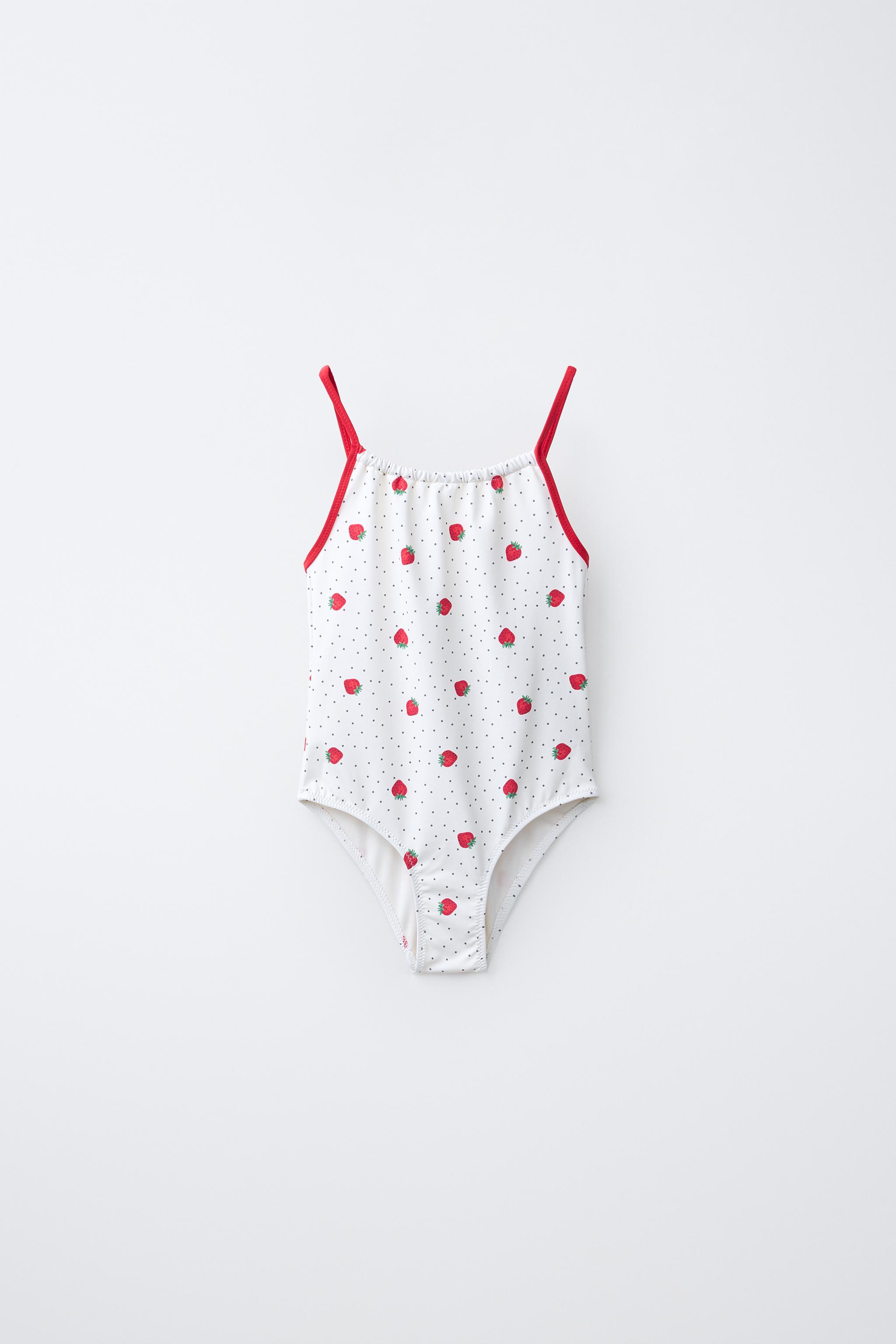 MAILLOT DE BAIN IMPRIMÉ FRAISES (6-14 ANS)