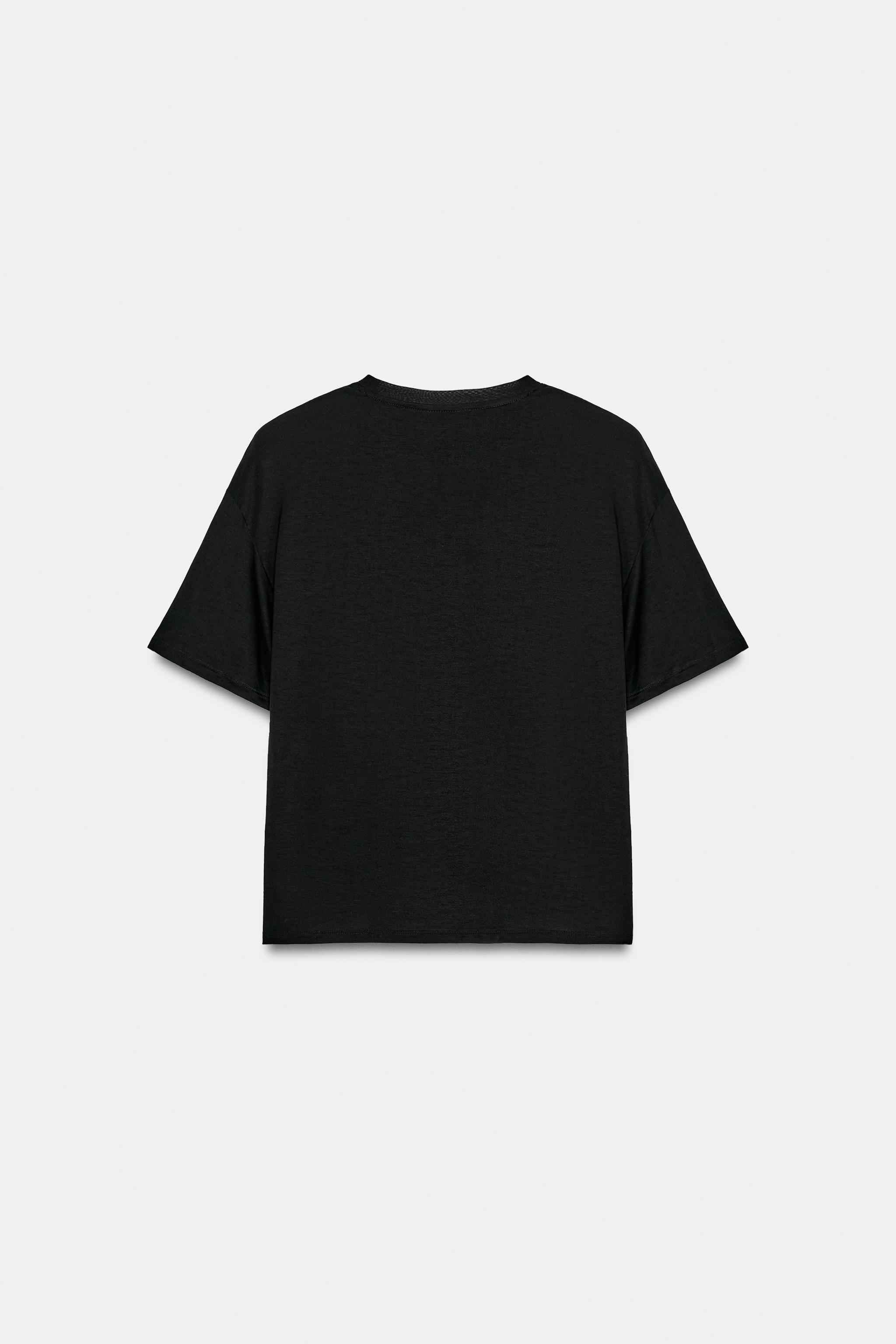 FLOWY SHOULDER PAD T-SHIRT