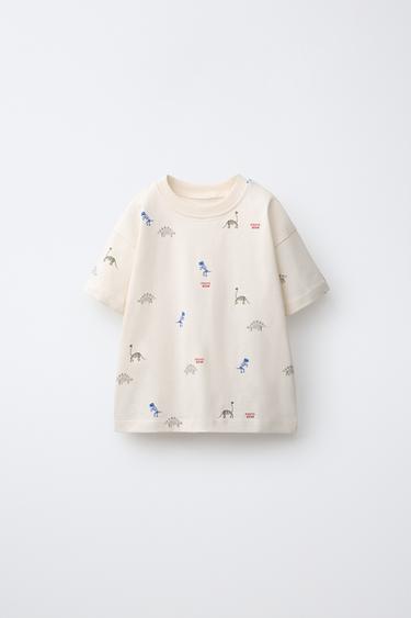 DINOSAUR PRINT T-SHIRT - Ecru by Zara