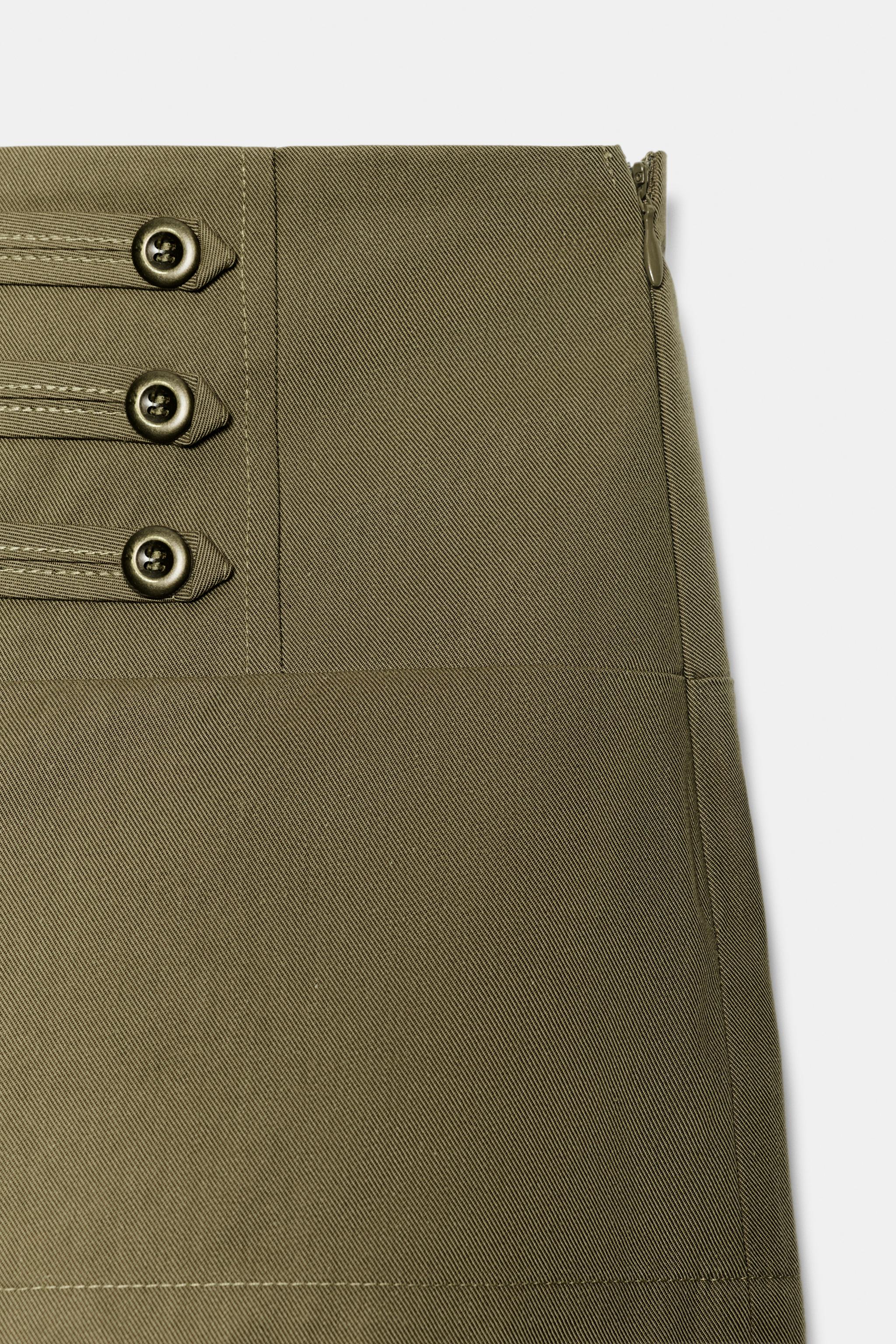 Женские шорты Zara MINI BUTTON SHORTS — фото 7