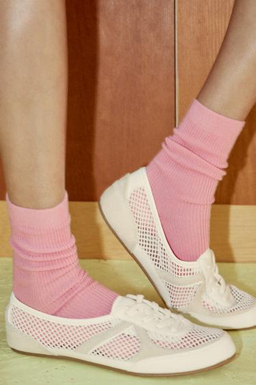 MESH TRAINERS - White by Zara - Image 1