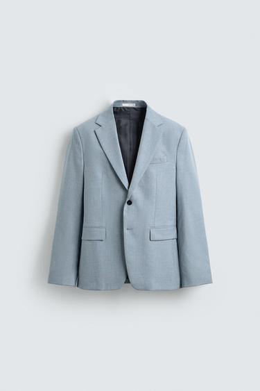 SLIM FIT SUIT BLAZER - Sky blue by Zara