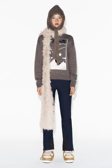 ნაქსოვი მაისური 90% შალი SKI COLLECTION - Zara-ს Mink