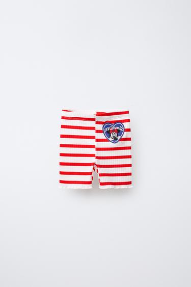 LEGGING CYCLISTE RAYURES MINNIE MOUSE © DISNEY - Rouge de Zara
