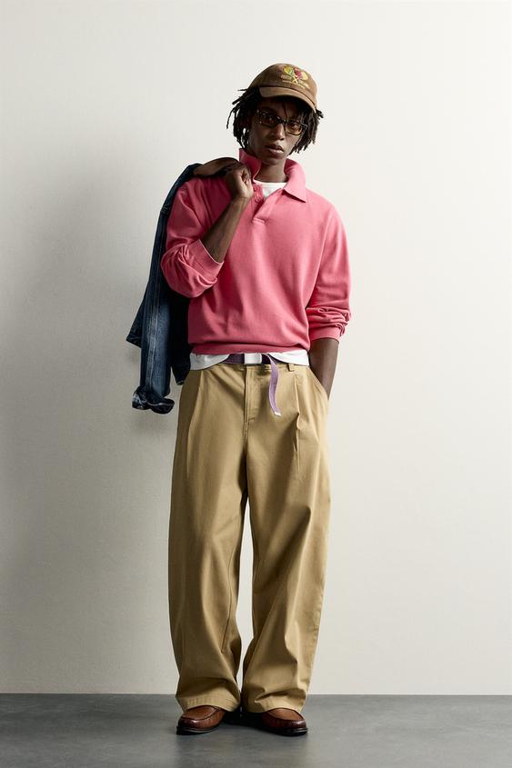 POLO PUNTO ALGODÓN FRUIT OF THE LOOM™ - Fucsia claro de Zara - Imagen 0