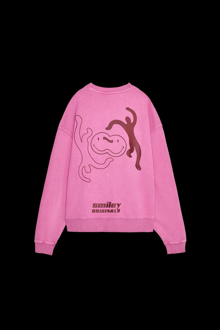 SMILEY® WASHED EFFECT SWEATSHIRT