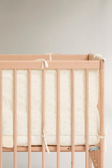 CHILDREN’S FLORAL COT BUMPER COVER - Butter by Zara - Image 2
