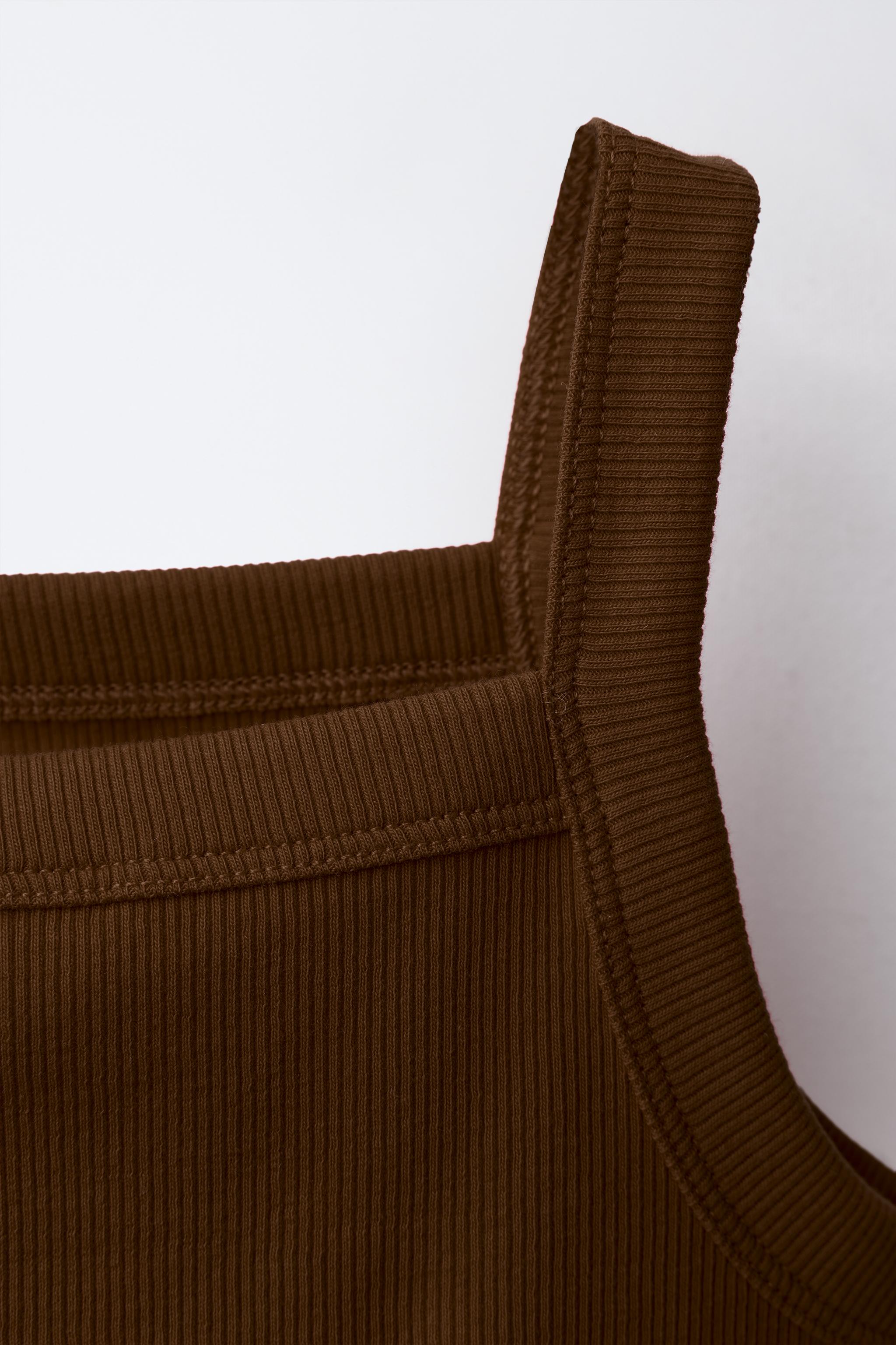 Детские топы Zara PLAIN RIBBED TANK TOP — фото 3