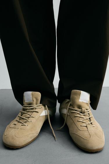 Zaras SKINNSNEAKERS - Sandbrun