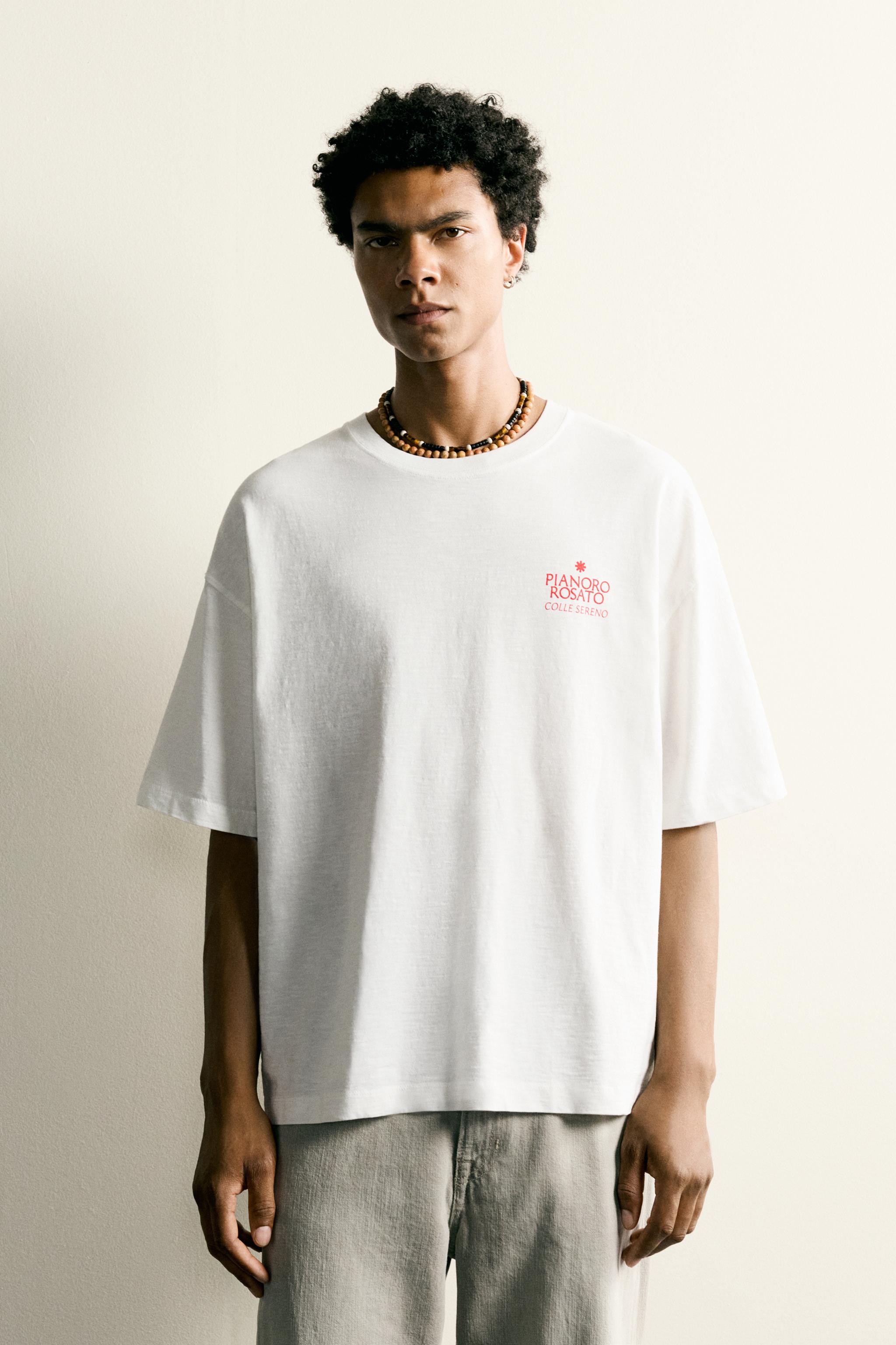 RELAXED FIT CONTRAST PRINT T-SHIRT