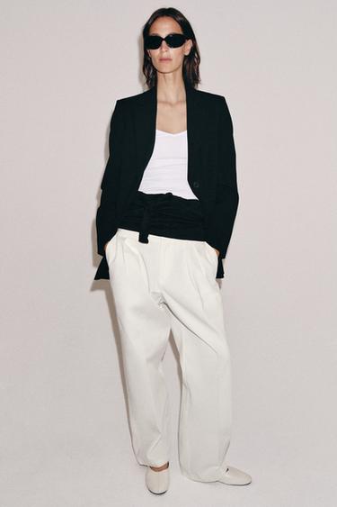 ZW 컬렉션 LIMITED EDITION 슬림 울 블레이저 - Zara 블랙