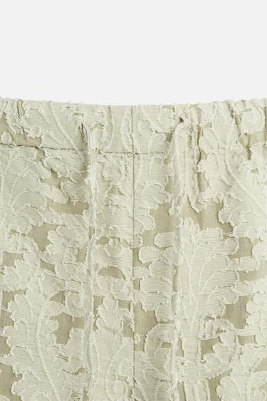 GEOMETRIC JACQUARD BERMUDA SHORTS - Khaki by Zara - Image 9