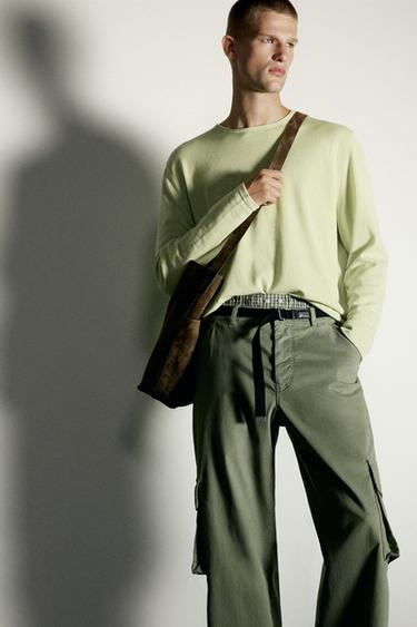 PANTALÓN CARGO RELAXED FIT - Verde de Zara