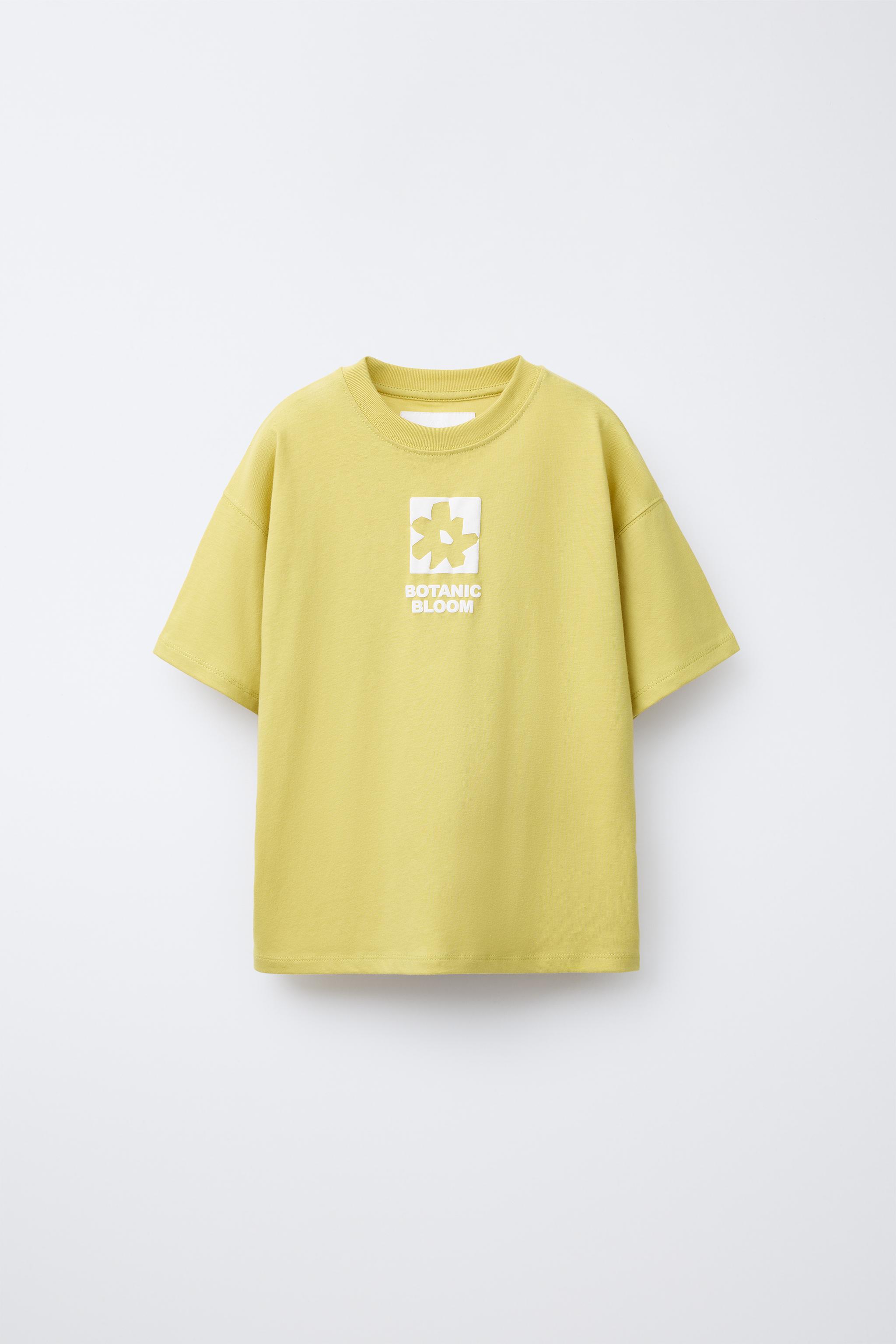 ［ZARA］レリーフプリント入りＴシャツ レリーフプリント入りTシャツ - オリーブグリーン | ZARA Japan