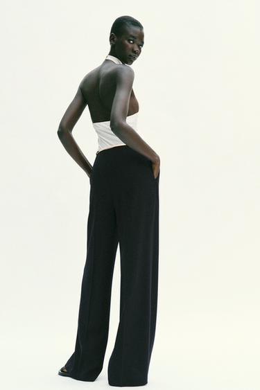 HALTERNECK JUMPSUIT WITH BELT - Dark navy by Zara - Image 5