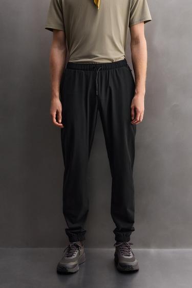 Zara LIGHTWEIGHT TECHNICAL PANTS - Black