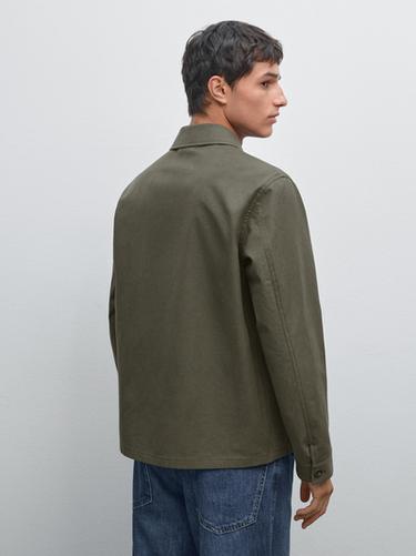 Zara 100% cotton maltinto finish jacket - Khaki