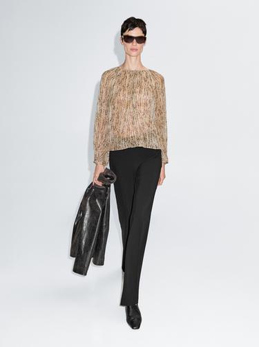 Blouse drapée semi-transparente - Pierre de Zara