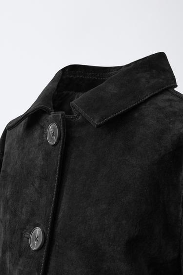 100% LEATHER JACKET - Black by Zara - Image 4