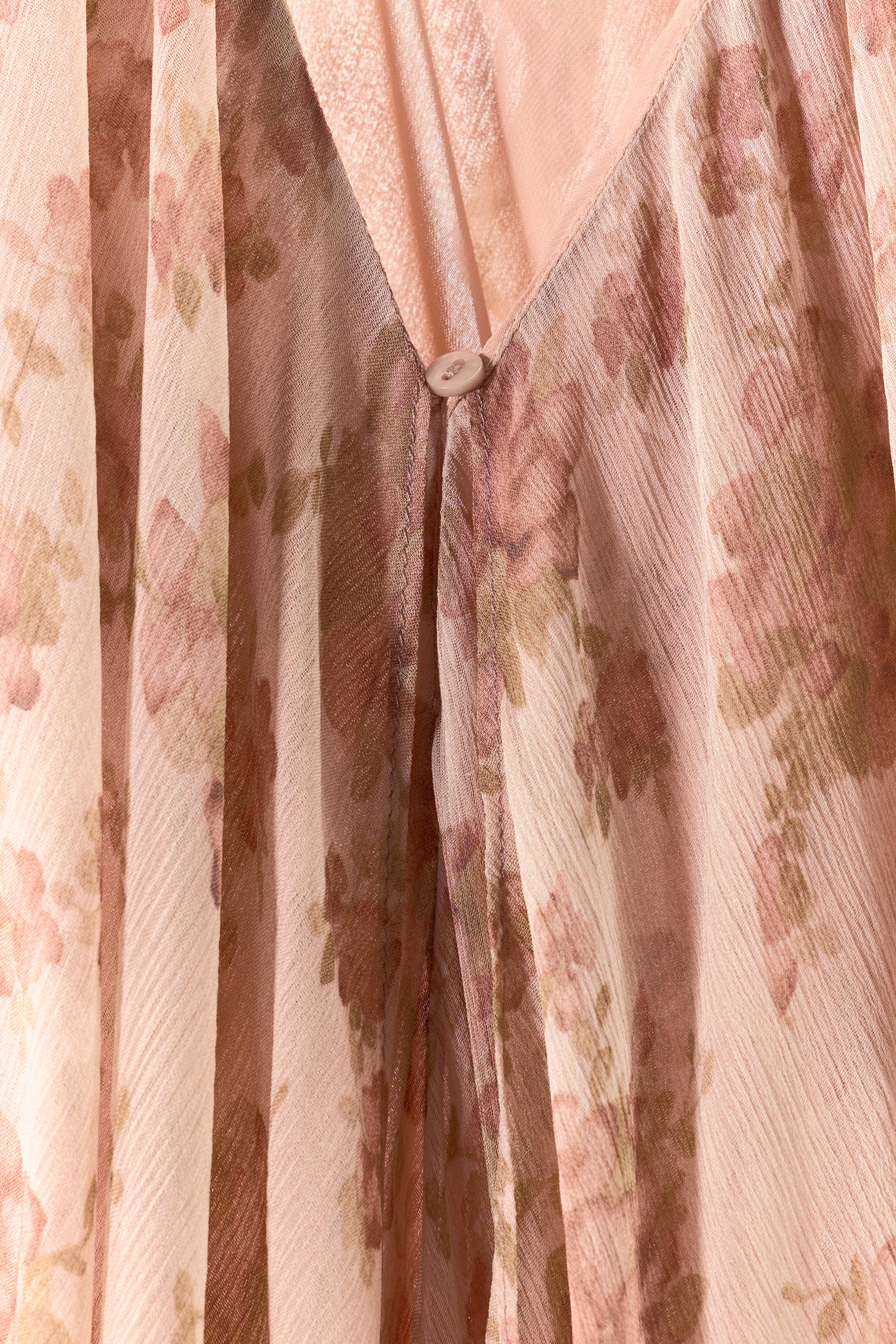 Женские платья Zara FLORAL PRINT RUFFLE DRESS — фото 9