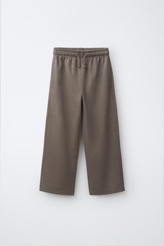 STRAIGHT JOGGER TROUSERS - Brown by Zara - Image 0