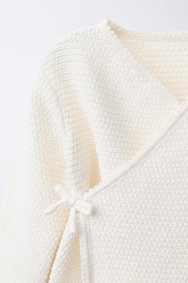 ENSEMBLE TEXTURÉ T-SHIRT ET PANTALON EN COTON ET SOIE - Écru de Zara - Image 2