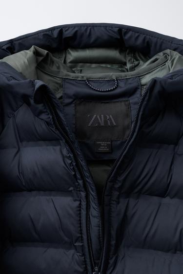 WATER-REPELLENT ULTRALIGHT PADDED LONG JACKET - Navy blue by Zara - Image 6