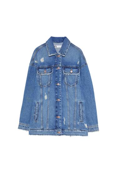 OVERSIZED RIPPED DENIM JACKET
