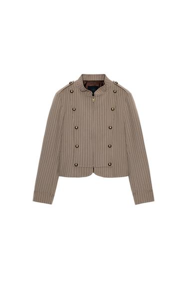 BLAZER ENTALLADA RAYAS - Tostado claro de Zara