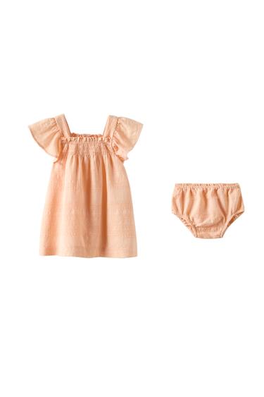 DRESS AND BRIEFS WITH FRETWORK